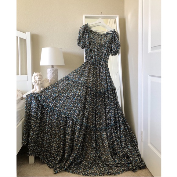 Village style off the shoulder maxi dress. - Picture 1 of 5